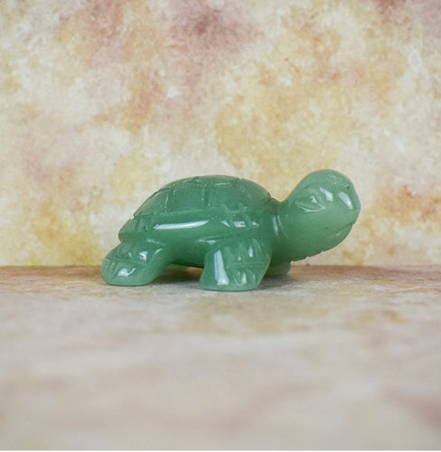 Green Aventurine Hand Carved Tortoise