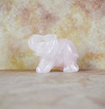 Load image into Gallery viewer, Rose Quartz Hand Carved Elephant