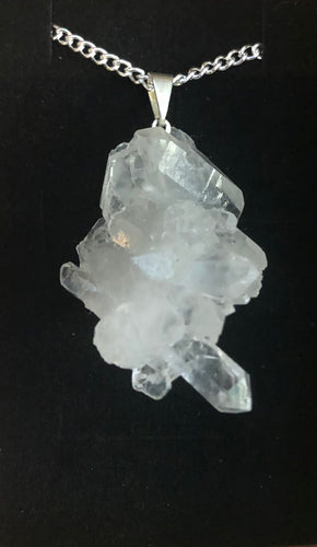 Clear Quartz Cluster Pendant