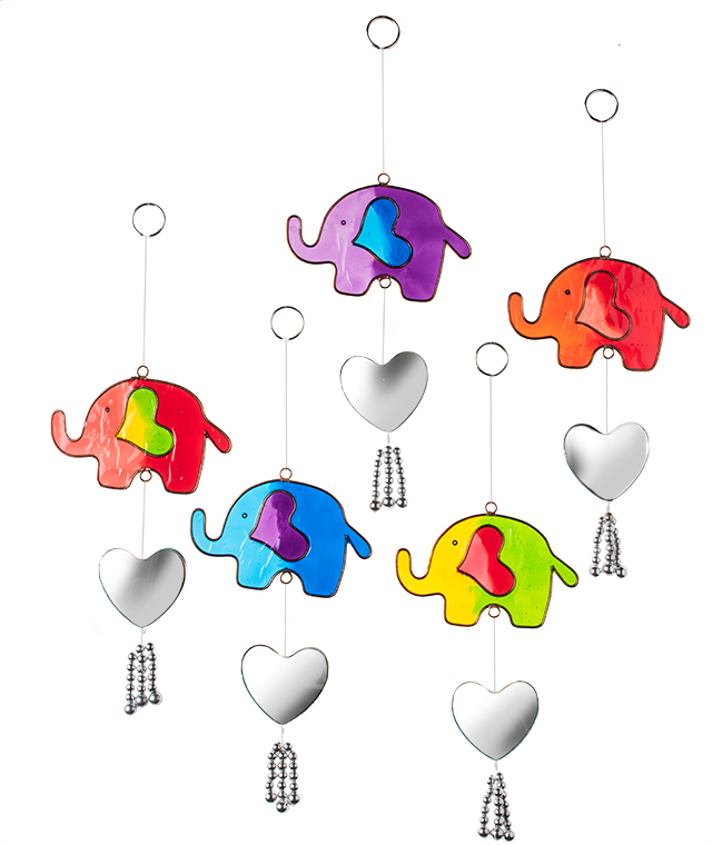 Elephant sun catcher with mirrors