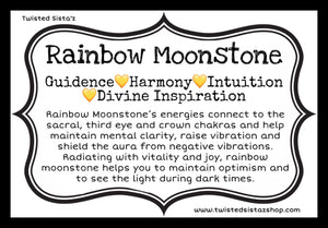 Rainbow Moonstone tumble stone