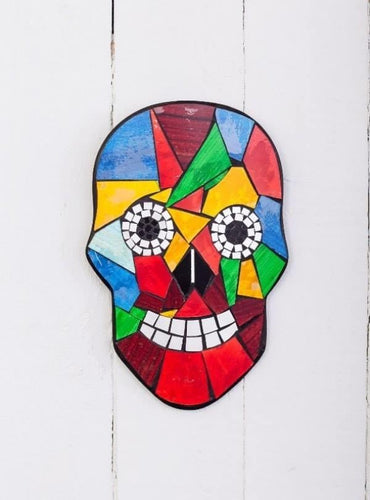 Mosaic Tile Skull wall art Mirror