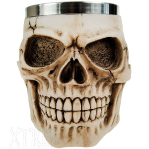 Tankard Ivory Skull Face