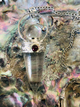 Load image into Gallery viewer, Clear Quartz and Garnet Pendulum