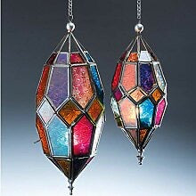 Load image into Gallery viewer, Moroccan Style Hanging Glass Lantern