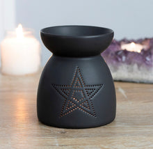 Load image into Gallery viewer, PENTAGRAM CUT OUT BLACK OIL BURNER