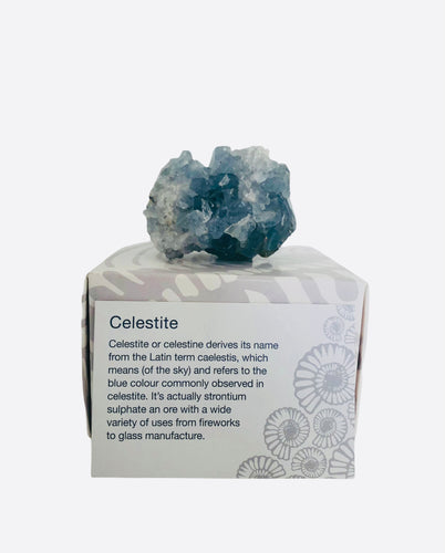 Celestite Cluster Rough Crystal gift boxed