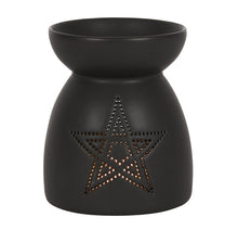 Load image into Gallery viewer, PENTAGRAM CUT OUT BLACK OIL BURNER