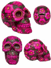 Load image into Gallery viewer, Sugar Blossom Skull Money Box