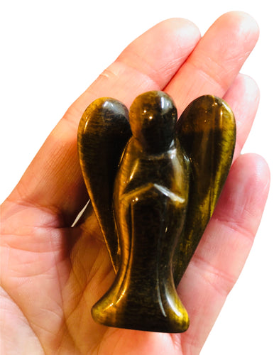 Tigers eye carved angel