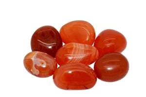 Carnelian tumble stone