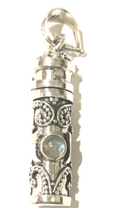 925 Sterling Silver Triple Moon Locket with Labradorite stone