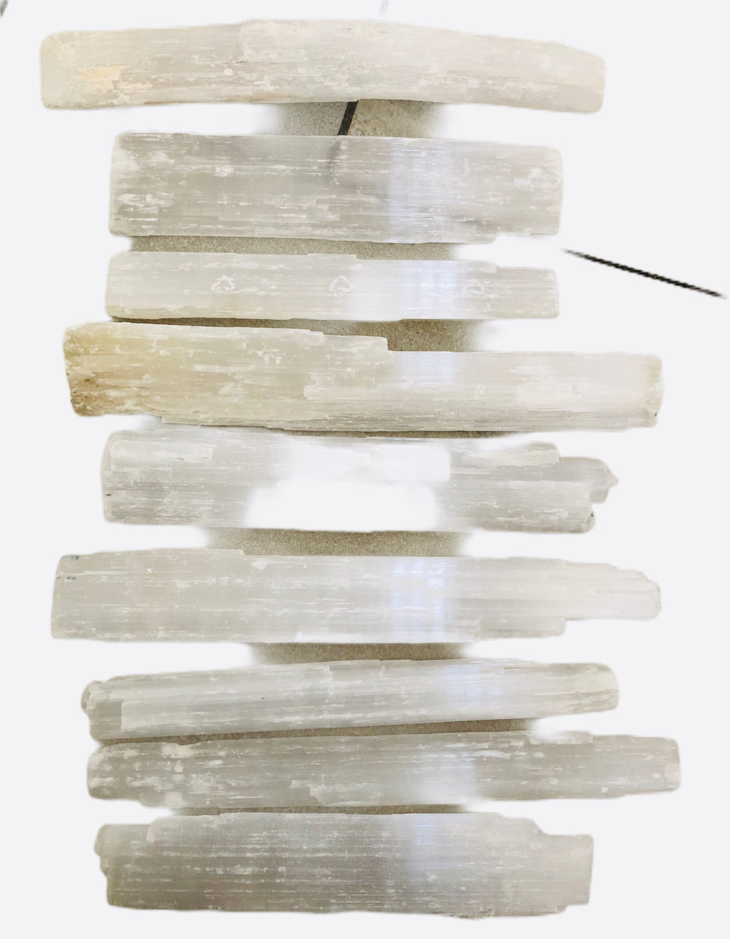 Large rough Selenite rulers