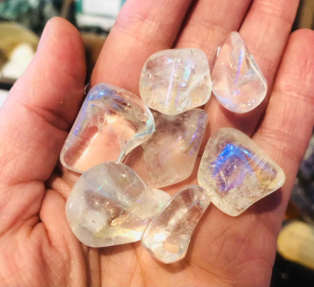 Angel Aura Quartz tumble stone