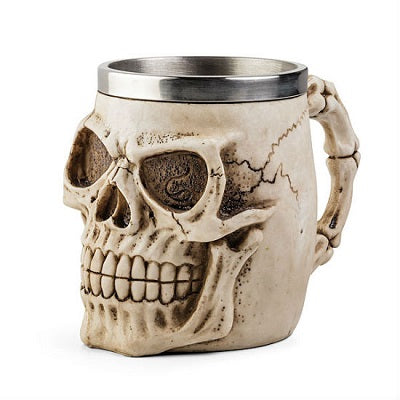 Tankard Ivory Skull Face