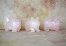 Load image into Gallery viewer, Rose Quartz Hand Carved Pig