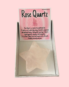 Rose Quartz Large Star Gift