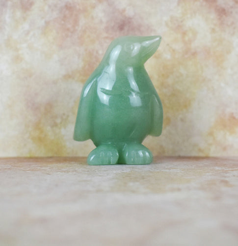 Green Aventurine Hand Carved Penguin