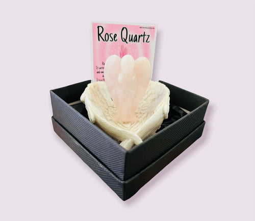 Rose Quartz Angel Gift Boxed