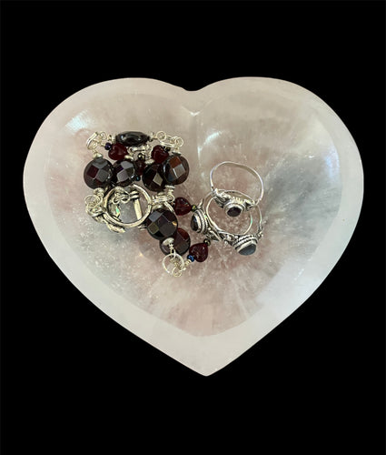 Selenite Heart Shaped cleansing bowl