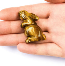 Load image into Gallery viewer, Tigers Eye Hand Carved Rabbit