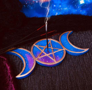 Triple Moon Incense Holder